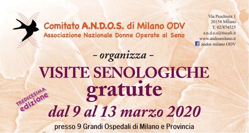 Campagna ANDOS - prime visite senologiche gratuite