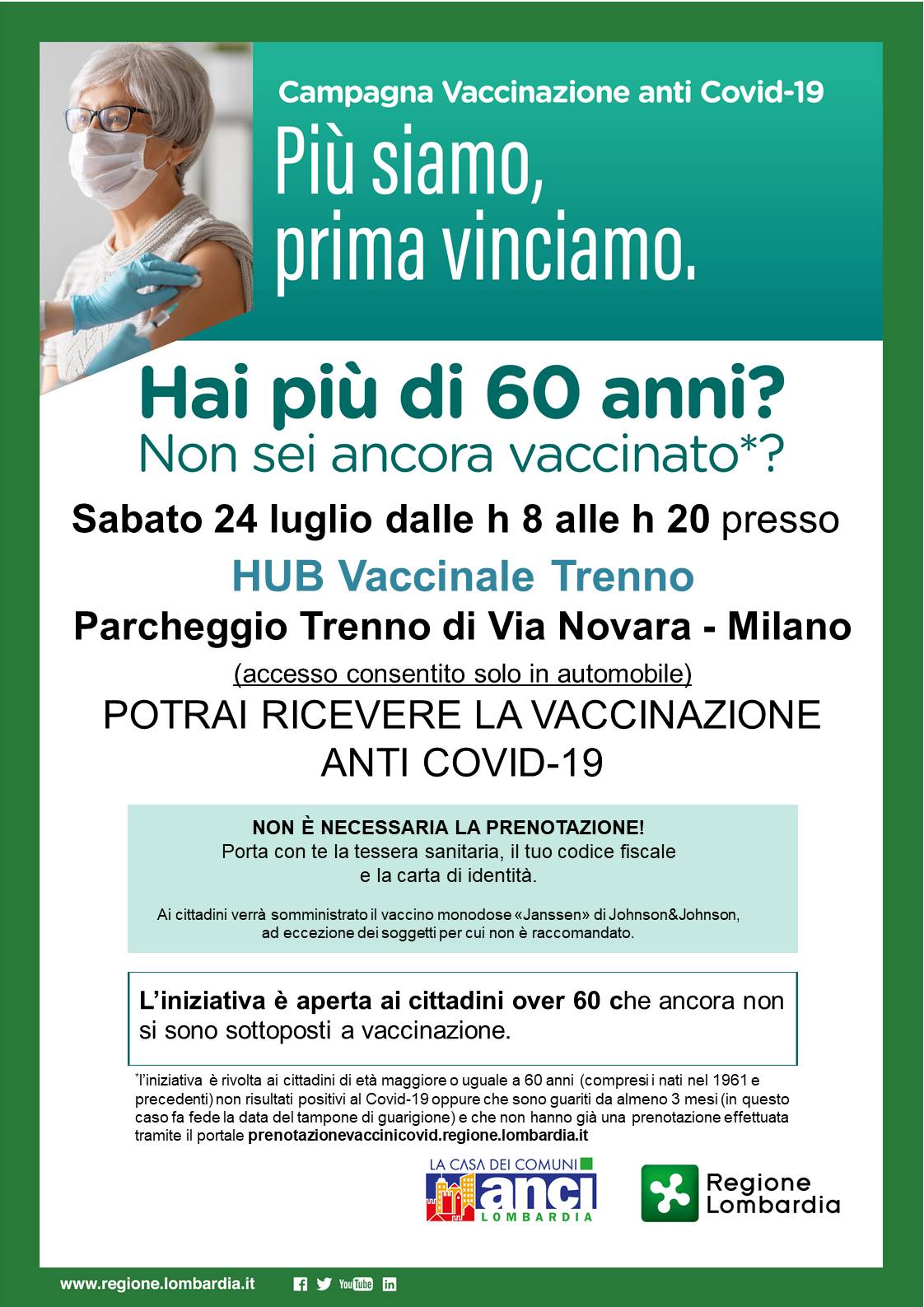Hai più di 60 anni e non sei ancora vaccinato?