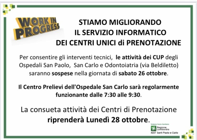 POTENZIAMENTO C.U.P. CENTRO UNICO PRENOTAZIONI