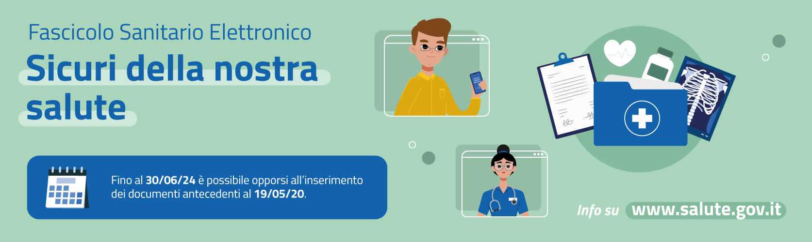 Fascicolo sanitario elettronico 2.0, al via campagna di informazione. Dal 22 aprile attivo il servizio di opposizione al pregresso