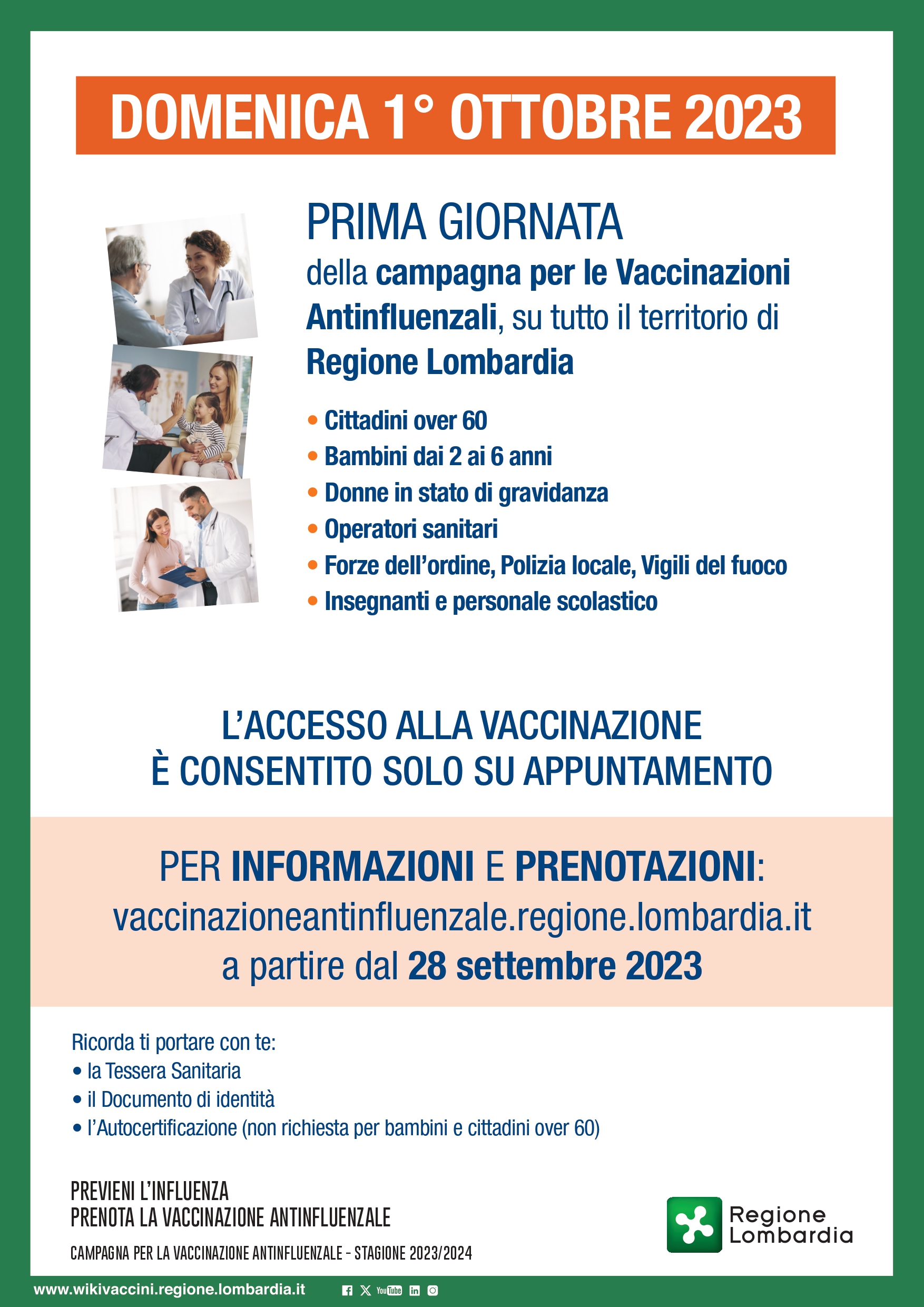 CAMPAGNA VACCINAZIONE ANTINFLUENZALE - STAGIONE 2023/2024