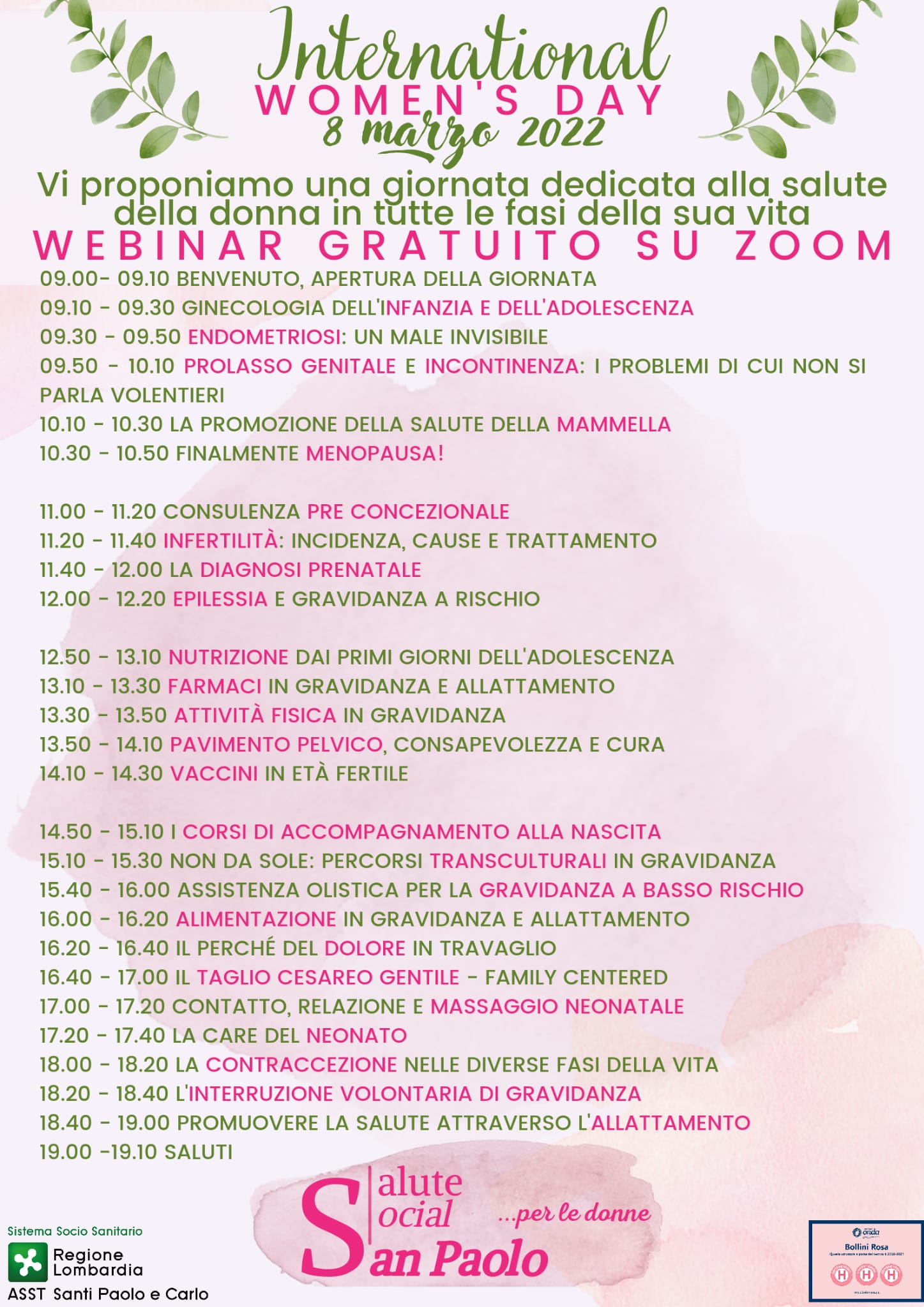8 marzo 2022 - Webinar International Women's Day