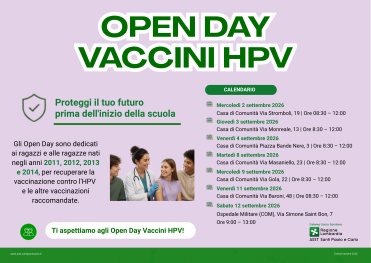 Open Day Vaccini HPV